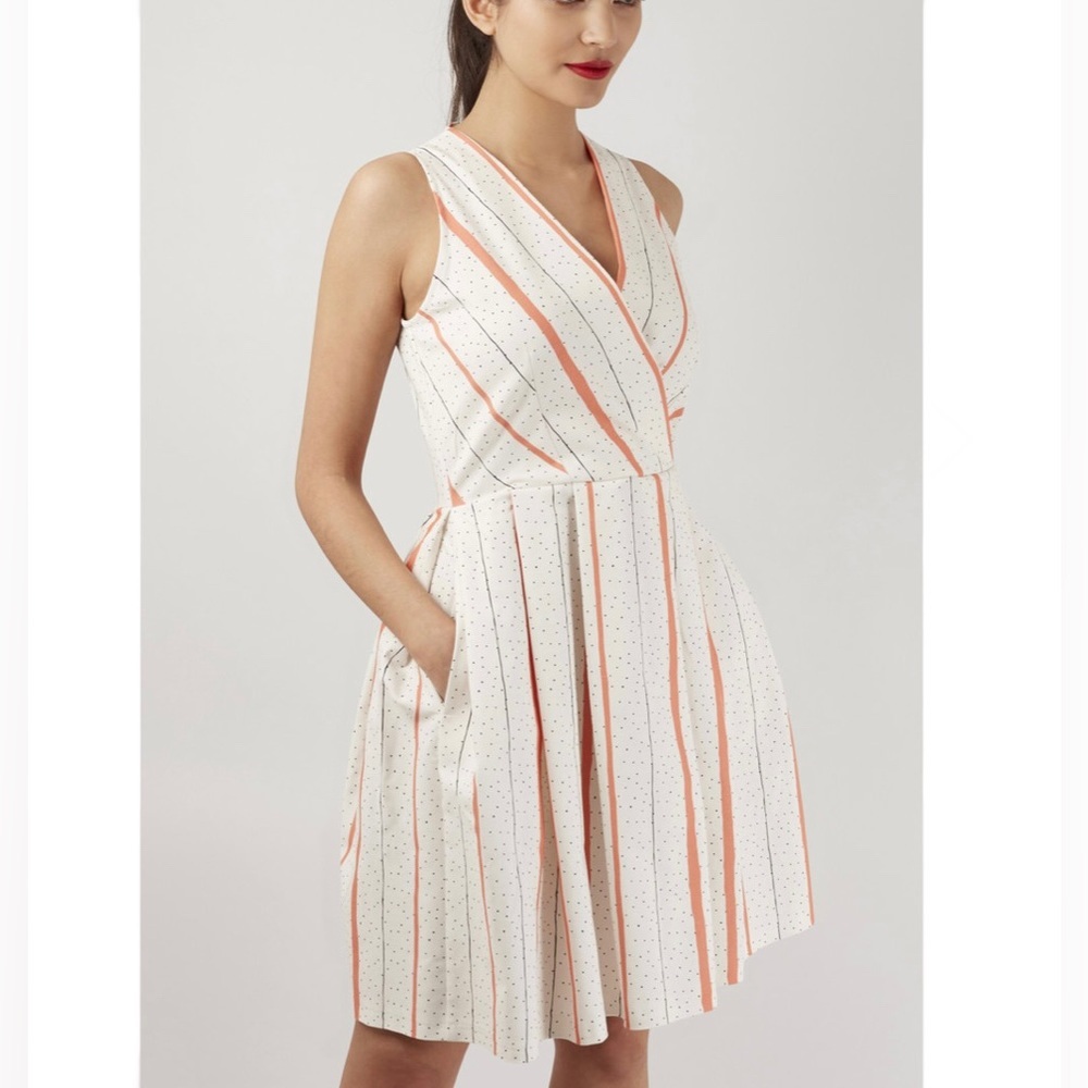 Closet London Closet Skater Dress in Contrast Stripe - Size 6